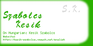 szabolcs kesik business card